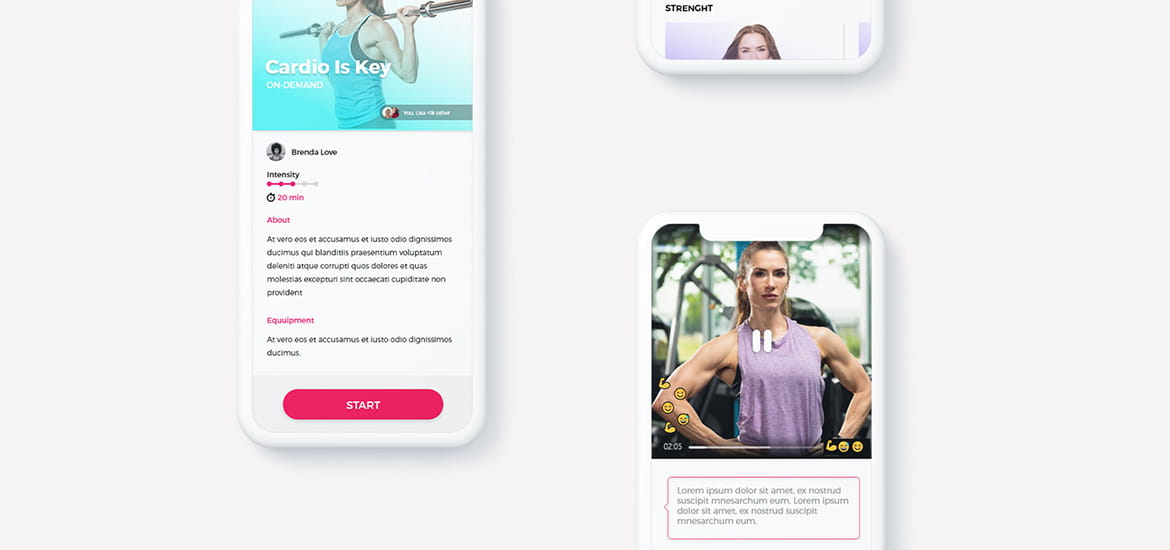 woman fitness app design 3
